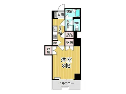 タワーレジデンシア鹿沼(1K/9階)の間取り写真