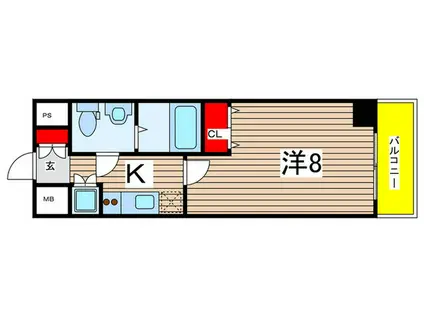 KDX千葉中央レジデンス(1K/6階)の間取り写真