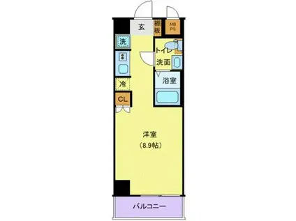 オーイズミ大塚レジデンス(1K/7階)の間取り写真