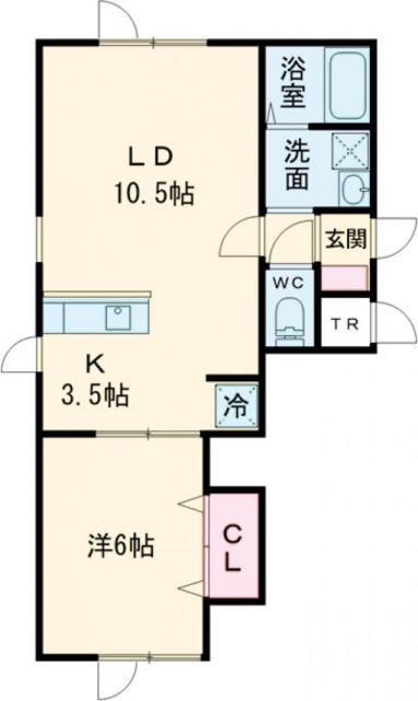 NEOーSY(1LDK/1階)の間取り写真