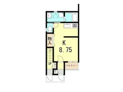 エターナルシー大観町(1K/1階)の間取り写真