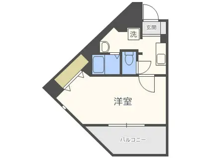 SWISS難波西(1K/10階)の間取り写真