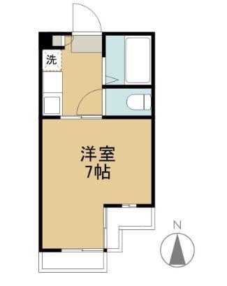 フィオーレ上東 I(1K/1階)の間取り写真