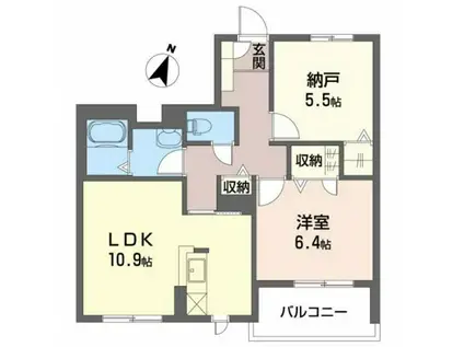 インペリアル(1SLDK/3階)の間取り写真