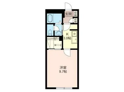 マストライフ馬橋A(1K/2階)の間取り写真