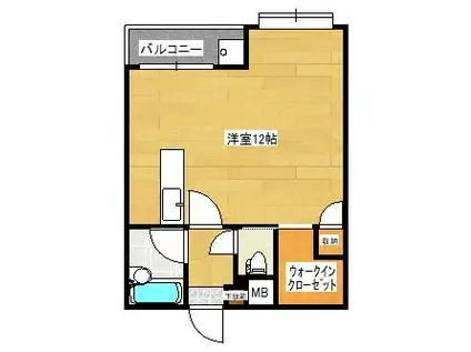 ユニバーシティKO(ワンルーム/3階)の間取り写真