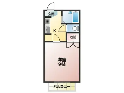コーポヤマサ(1K/1階)の間取り写真