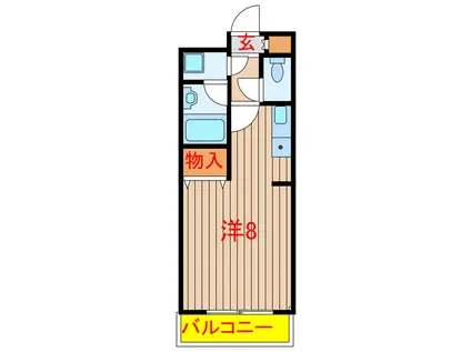 後関マンションII(ワンルーム/2階)の間取り写真