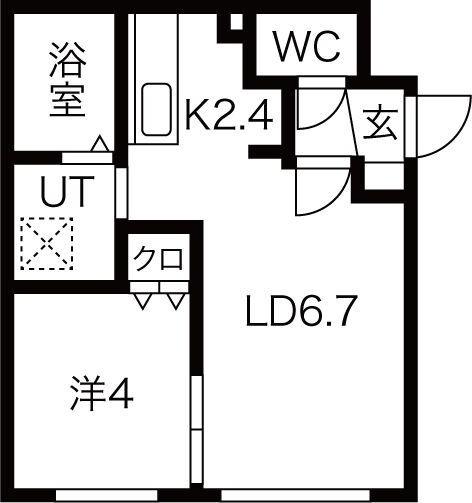 ARTISARA(1LDK/4階)の間取り写真