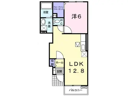フォルストI(1LDK/1階)の間取り写真