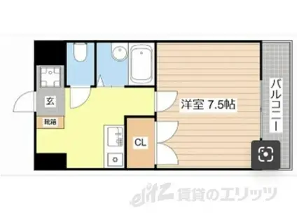 エスポR3(1K/4階)の間取り写真