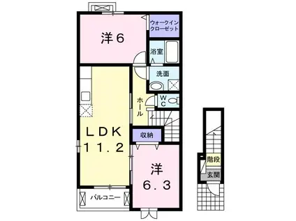カーサプレッソ(2LDK/2階)の間取り写真