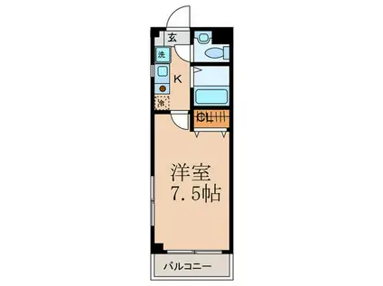 アリドゥリア中野(1K/1階)の間取り写真