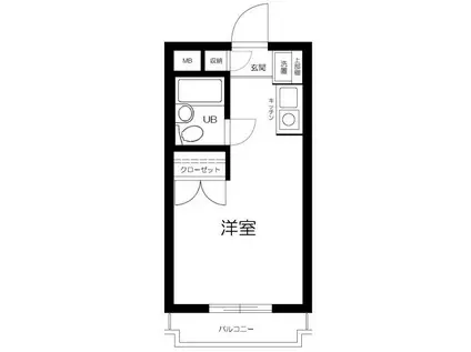 トップ川崎第5(ワンルーム/6階)の間取り写真