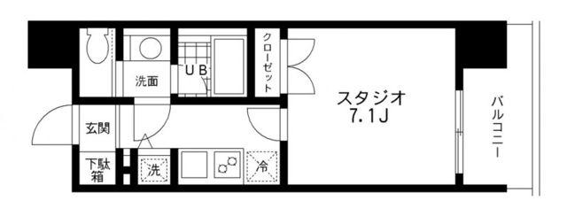レジディア文京本郷(1K/4階)の間取り写真