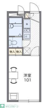 レオパレスCASAFELICE(1K/2階)の間取り写真