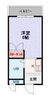 エクセレント忍ヶ丘(1K/7階)の間取り写真