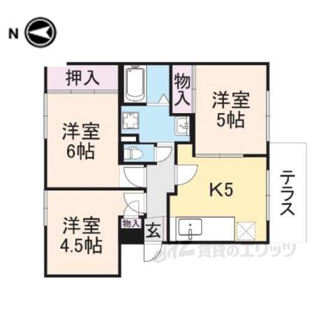 パストラルK(3DK/3階)の間取り写真