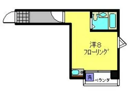 YパークII(ワンルーム/3階)の間取り写真