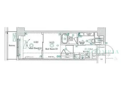 ラフィスタ板橋本町(2K/1階)の間取り写真