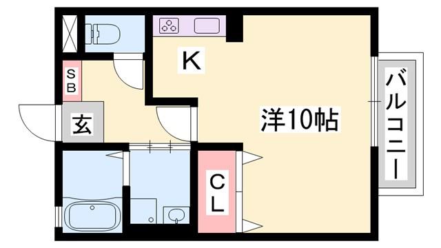 メゾンルエ西蒲田(ワンルーム/2階)の間取り写真