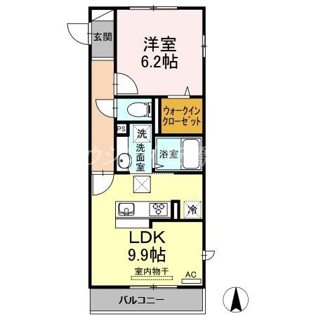 メゾンドアヴァンセ(1LDK/1階)の間取り写真