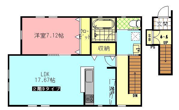 ボストンノース(1LDK/2階)の間取り写真