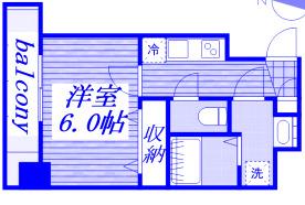 グリフィン横浜・ルミエール(1K/4階)の間取り写真
