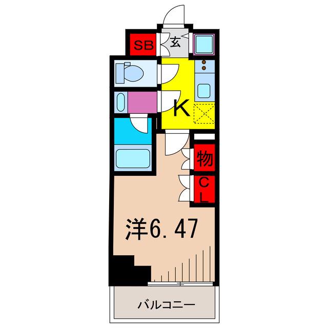 DIPS金町レジデンス(1K/10階)の間取り写真