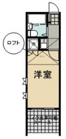 レオパレス日吉西(1K/1階)の間取り写真
