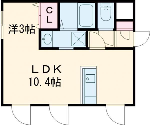 ペラッツィ時任(1LDK/3階)の間取り写真