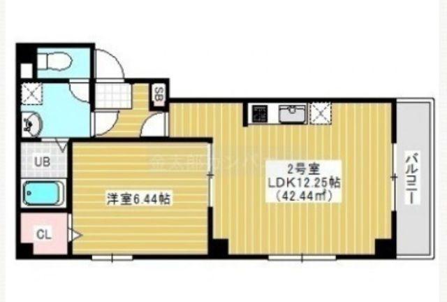 プレシア千葉中央(1LDK/1階)の間取り写真