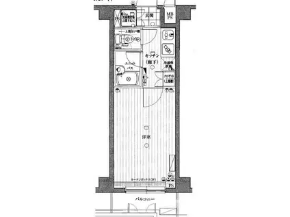 ルーブル鷺宮弐番館(1K/5階)の間取り写真