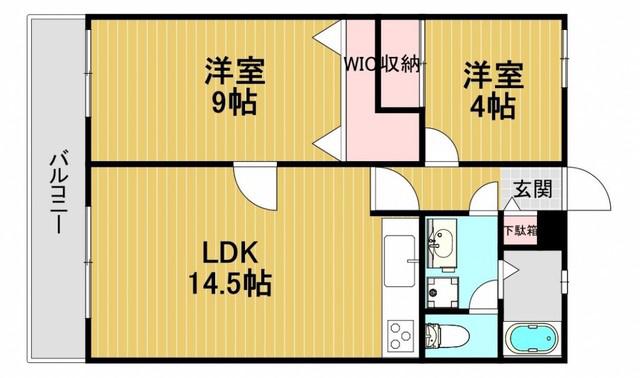ST百道スイーツ(2LDK/5階)の間取り写真