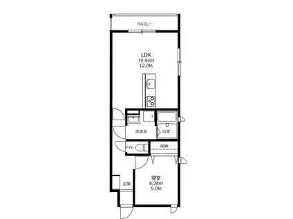 ライブリーIV(1LDK/3階)の間取り写真