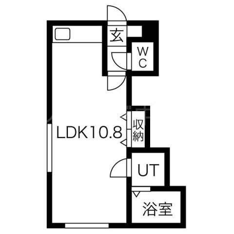 メイプルメゾン(1K/2階)の間取り写真