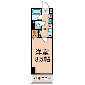 ベレーサ名駅ウエスト(1K/3階)の間取り写真