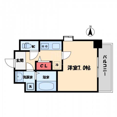 L-IDEA MINAMI HORIE(1K/11階)の間取り写真