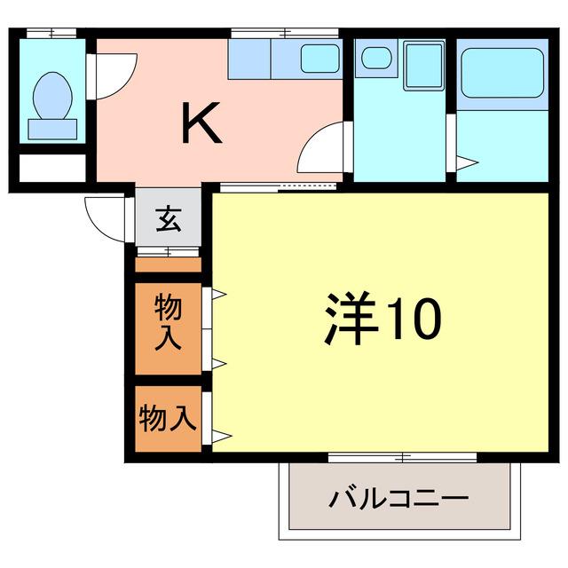 サープラスワン中野(1K/1階)の間取り写真