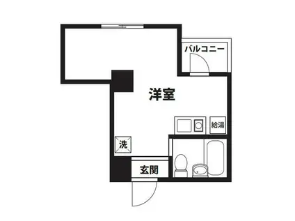 クレセントY(ワンルーム/1階)の間取り写真