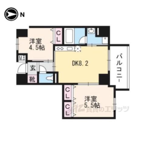 LATTICEHIGASHINOANNE(2DK/3階)の間取り写真