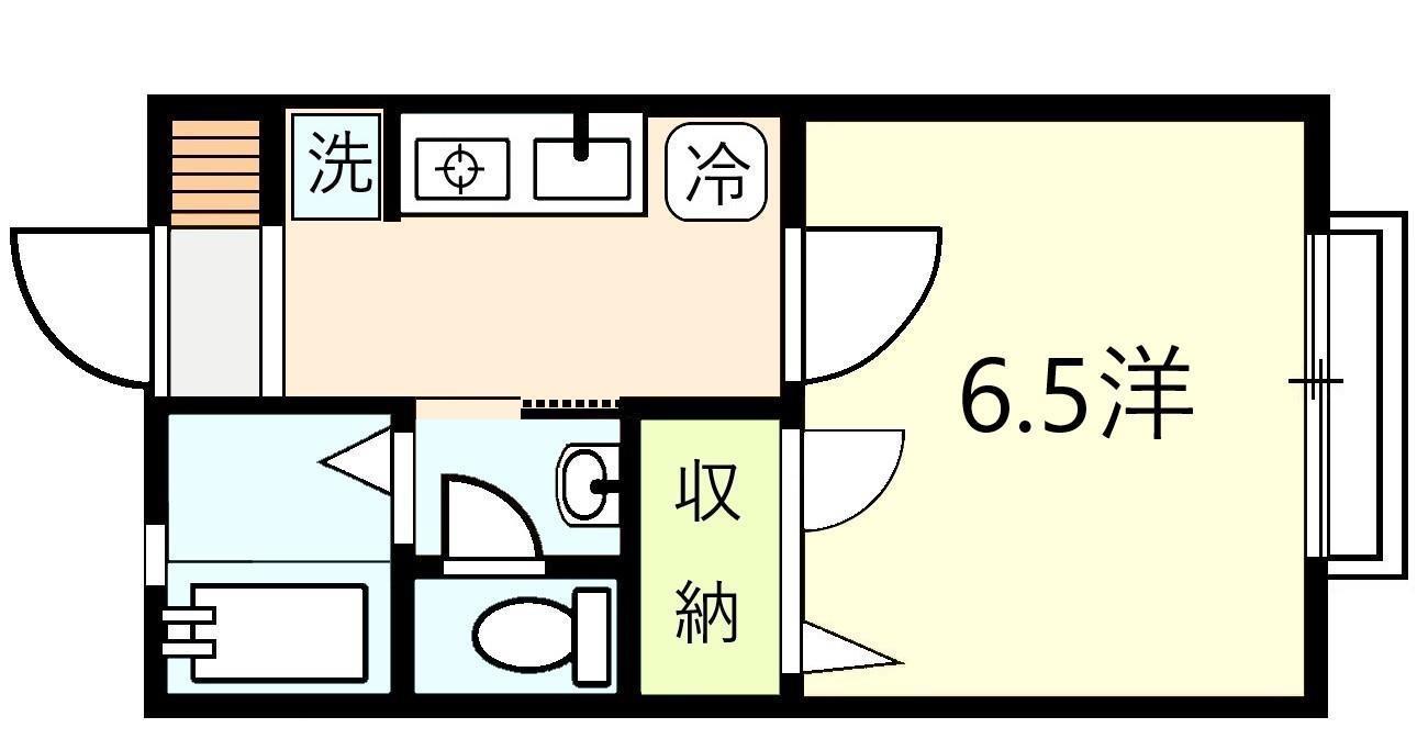アニエスA(1K/1階)の間取り写真