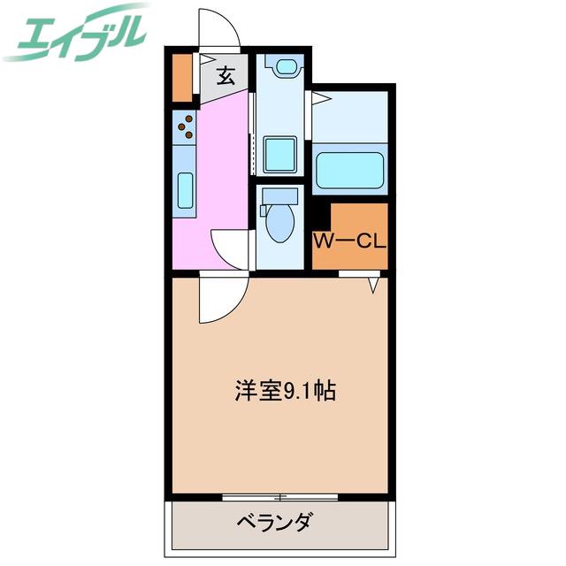 リッツ石塚(1K/1階)の間取り写真