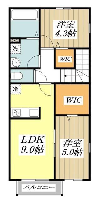 メルベージュ(2SLDK/2階)の間取り写真