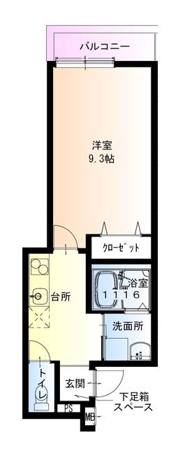 フジパレス長原駅西I番館(1K/2階)の間取り写真