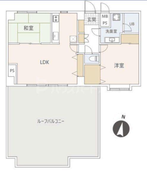 V.I.Pロイヤル氷川台(2LDK/11階)の間取り写真
