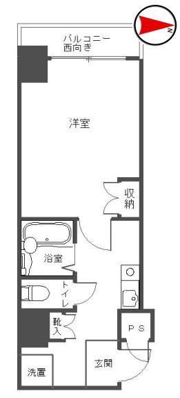 スカイコート新大塚(1K/2階)の間取り写真