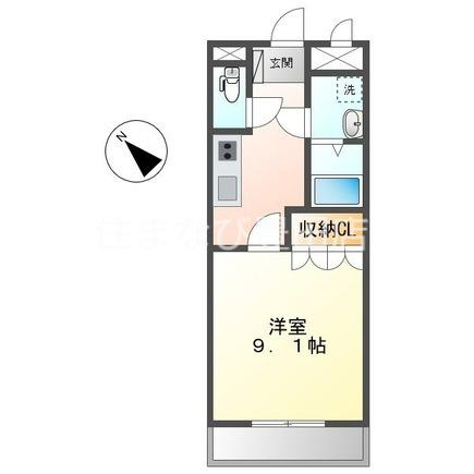 イーストヒルズ東山(1K/1階)の間取り写真