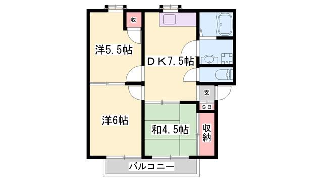 エステートピア・ルンビニーE(3DK/3階)の間取り写真