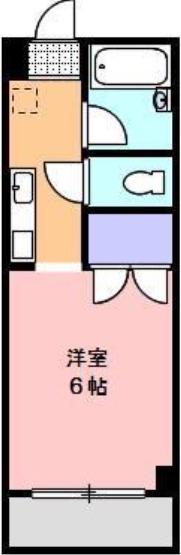 カレッジ三共 パートII(1K/2階)の間取り写真
